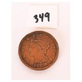 1842 Large One Cent Coin