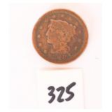 1848 Large One Cent Coin