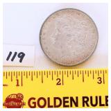 1880 Morgan silver dollar no mint mark