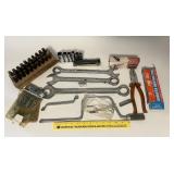 A group lot of tools including a punch set -