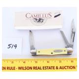 A Camillus yellow jacket 3 blade pocket knife