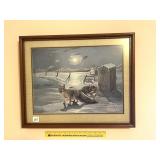 A framed signed print by Steve St. Clair -