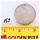 1891 Morgan silver dollar no mint mark