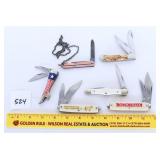 A group lot of pocket knives you have American
