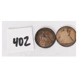 (2) Half dimes  - One is 1856 and the other is