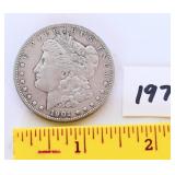 1901 Morgan S silver dollar