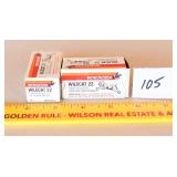Two boxes of Winchester Wildcat 22 cartridges
