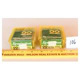 Two boxes of Remington high-velocity 22 - One box