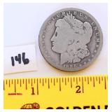 1886 Morgan O silver dollar