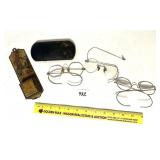 Some vintage wire rimmed Glasses possibly gold