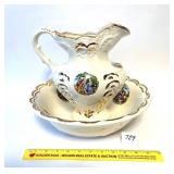 A vintage George and Martha Washington Pitcher