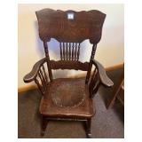 An antique rocking chair