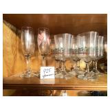 A group lot of stemware including some Christmas