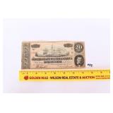 1864 Confederate States of America $20 bill