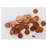 Group lot of pennies according to the container