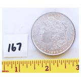 1896 Morgan silver dollar no mint mark