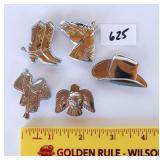 A group lot of western button covers