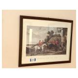 A framed print by W. Shayer The title is