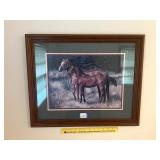A framed print. By Robin Brown. It is a horse