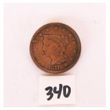 1841 Large One Cent Coin