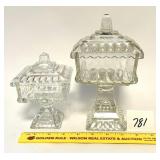 (2) Jeanette glass wedding boxes - Located in