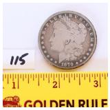1879 Morgan silver dollar no mint mark