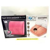 A back massaging pillow. And a soothing foot
