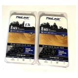 (2) 828 low kickback inch. 34 drive links
