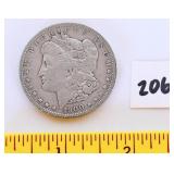 1900 Morgan O silver dollar