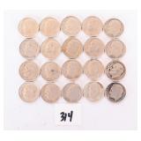 (20) Silver Roosevelt Dimes