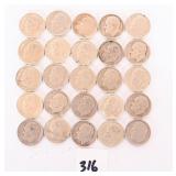 (25) Silver Roosevelt Dimes