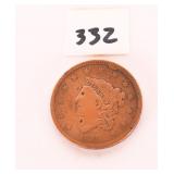1836 Large One Cent Coin