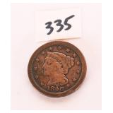 1846 Large One Cent Coin