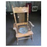 An antique rocking chair