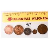 A group lot of foreign coins - one is a 1930
