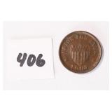 1863 Civil War token - F Sigel  Union For Ever
