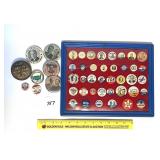 A large lot of vintage political buttons. -