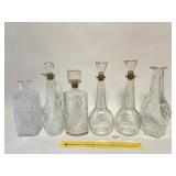 a large group lot of decanters, two are missing