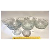 A large group lot of vintage glass bowl some cut
