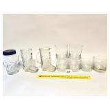 A pair of Jim Beam Distillery glasses, some total