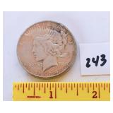 1924 S-Mint mark peace dollar