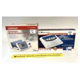 A Midland weather alert radio and an Omron