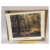An unframed print - titled Picking Up The Scent.