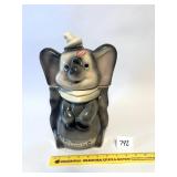 A vintage Turnabout Dumbo cookie jar. It does
