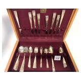 A flatware set- a partial set National silver