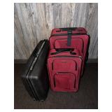 Three suitcases - one is a Samsonite and the
