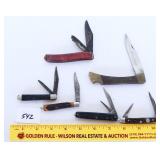 Group lot of pocket knives includes one smaller