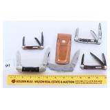 Five pocket knives a couple of old timers they do