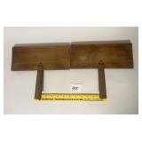 A pair of vintage wool carding combs - Located in