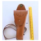 A vintage Hoyt 1912 US leather pistol holder